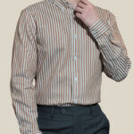 Casual Shirts Men's pure cotton striped shirt