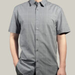 Casual Shirts Men's Short-Sleeve Casual Shirt with Large Check Pattern