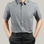 Casual Shirts Men's Short-Sleeve Casual Shirt with Large Check Pattern